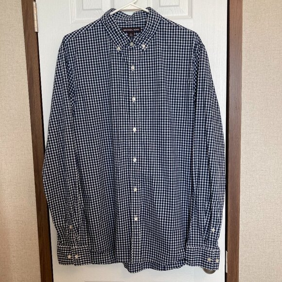 Michael Kors Trim Stretch Checked Men's Shirt - Picture 1 of 8